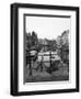 Black and White Image of an Old Bicycle by the Singel Canal, Amsterdam, Netherlands, Europe-Amanda Hall-Framed Premium Photographic Print