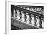 Black and White image of Railing and Stairs near Rialto Bridge.-Terry Eggers-Framed Photographic Print