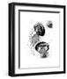 Black and White Jellyfish-Jessica Durrant-Framed Art Print