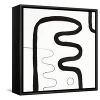 Black and White K-Franka Palek-Framed Stretched Canvas