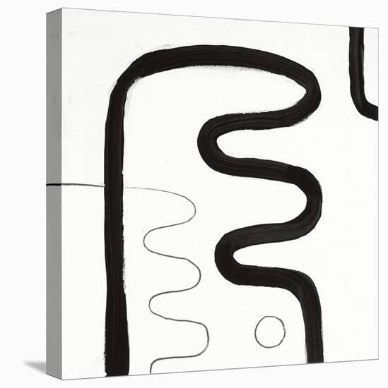 Black and White K-Franka Palek-Stretched Canvas