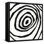 Black and White L-Franka Palek-Framed Stretched Canvas