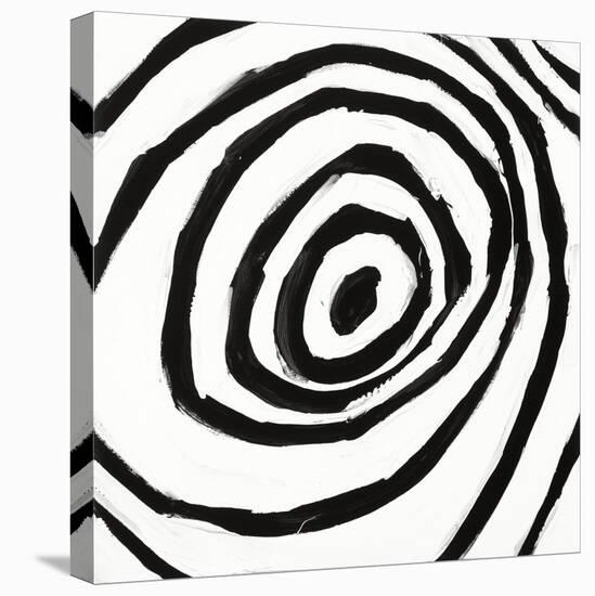 Black and White L-Franka Palek-Stretched Canvas