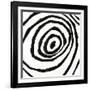 Black and White L-Franka Palek-Framed Giclee Print