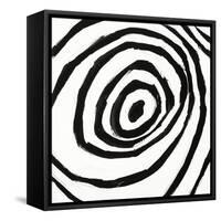Black and White L-Franka Palek-Framed Stretched Canvas