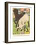 Black and White Lamb-null-Framed Art Print