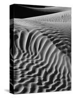 Black and white landscape with view of Mesquite Flat Dunes, Death Valley National Park, Mojave D...-Panoramic Images-Stretched Canvas