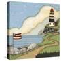 Black and White Lighthouse-Robin Betterley-Stretched Canvas