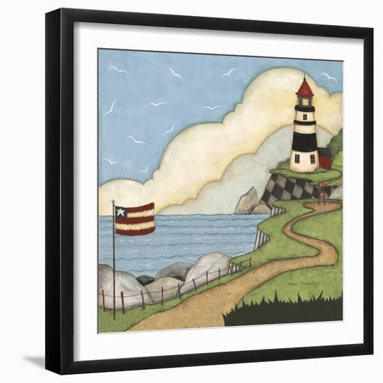 Black and White Lighthouse-Robin Betterley-Framed Giclee Print