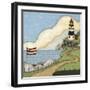 Black and White Lighthouse-Robin Betterley-Framed Giclee Print