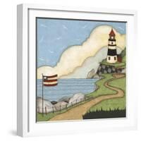 Black and White Lighthouse-Robin Betterley-Framed Giclee Print