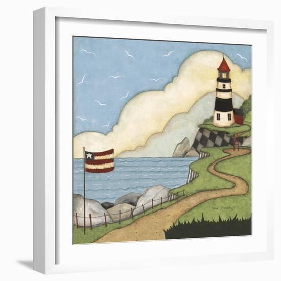 Black and White Lighthouse-Robin Betterley-Framed Giclee Print