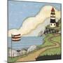 Black and White Lighthouse-Robin Betterley-Mounted Giclee Print