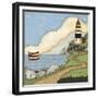 Black and White Lighthouse-Robin Betterley-Framed Premium Giclee Print