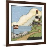 Black and White Lighthouse-Robin Betterley-Framed Giclee Print