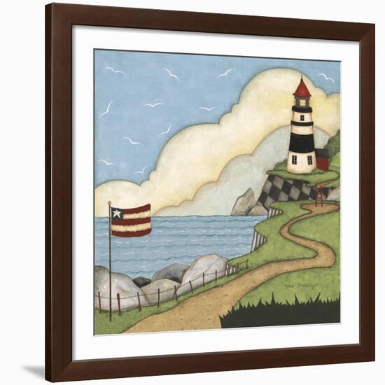 Black and White Lighthouse-Robin Betterley-Framed Giclee Print