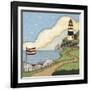 Black and White Lighthouse-Robin Betterley-Framed Giclee Print