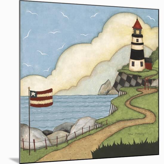 Black and White Lighthouse-Robin Betterley-Mounted Giclee Print