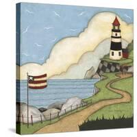 Black and White Lighthouse-Robin Betterley-Stretched Canvas