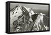 Black and White Mt. Shasta, California-null-Framed Stretched Canvas