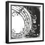 Black And White Music Background-catrin81-Framed Art Print