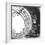 Black And White Music Background-catrin81-Framed Art Print