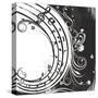 Black And White Music Background-catrin81-Stretched Canvas