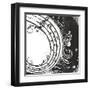 Black And White Music Background-catrin81-Framed Art Print