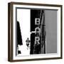 Black and White Neon Lights Spelling BAR in the Street-Robin Nieuwenkamp-Framed Photographic Print