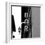 Black and White Neon Lights Spelling BAR in the Street-Robin Nieuwenkamp-Framed Photographic Print