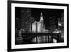 Black And White Of Chicago River-Patrick Warneka-Framed Photographic Print