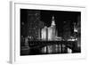 Black And White Of Chicago River-Patrick Warneka-Framed Photographic Print