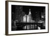 Black And White Of Chicago River-Patrick Warneka-Framed Photographic Print