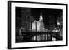 Black And White Of Chicago River-Patrick Warneka-Framed Photographic Print