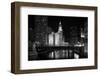 Black And White Of Chicago River-Patrick Warneka-Framed Premium Photographic Print