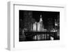 Black And White Of Chicago River-Patrick Warneka-Framed Premium Photographic Print