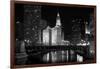 Black And White Of Chicago River-Patrick Warneka-Framed Photographic Print