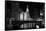 Black And White Of Chicago River-Patrick Warneka-Framed Stretched Canvas