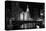 Black And White Of Chicago River-Patrick Warneka-Stretched Canvas