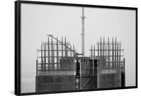 Black and White of the Top of the Bank of America Building in NYC-null-Framed Poster