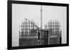 Black and White of the Top of the Bank of America Building in NYC-null-Framed Poster