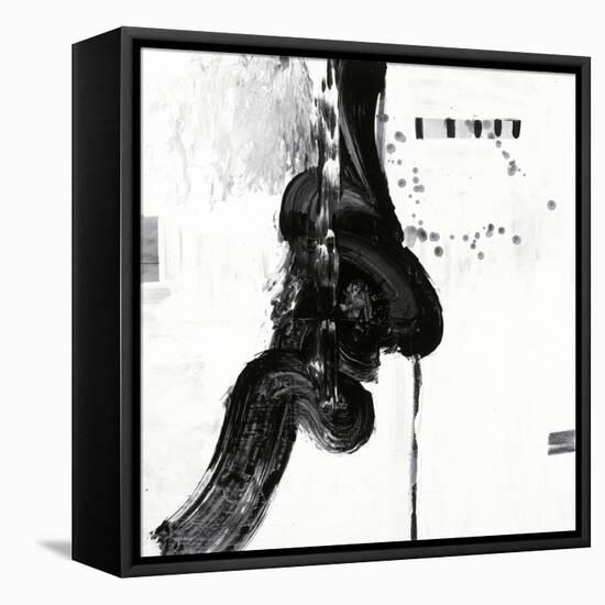 Black and White P-Franka Palek-Framed Stretched Canvas