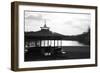 Black and White Pagoda Overlooking River-richardjagger-Framed Photographic Print