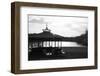 Black and White Pagoda Overlooking River-richardjagger-Framed Photographic Print