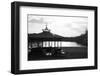 Black and White Pagoda Overlooking River-richardjagger-Framed Photographic Print