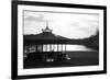 Black and White Pagoda Overlooking River-richardjagger-Framed Photographic Print