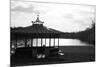 Black and White Pagoda Overlooking River-richardjagger-Mounted Photographic Print