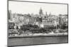 Black and White Panorama of Old Havana with Some Famous Buildings including the Capitol and the Bay-Kamira-Mounted Photographic Print