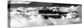 Black and White Panoramatic View from Langtang to Ganesh Himal-Daniel Prudek-Stretched Canvas