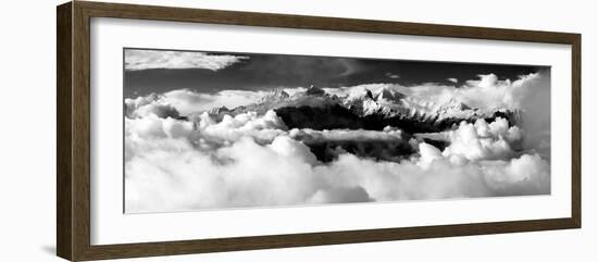 Black and White Panoramatic View from Langtang to Ganesh Himal-Daniel Prudek-Framed Photographic Print